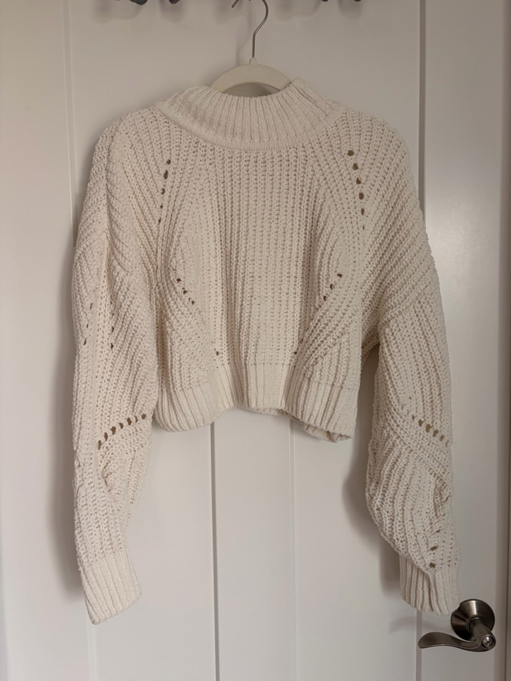 Double Zero Cream Chunky Knit Cropped Sweater